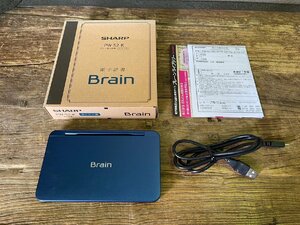 Sharp 電子辞書 PW-S2-K (ネイビー系) Brain (ブレーン) 高校生・英語強化モデル 美ジャンク品