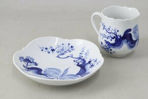 Meissen マイセン ブルーオーキッド ソーサー 23652 カップは参考品ひび欠け有り 4-C149