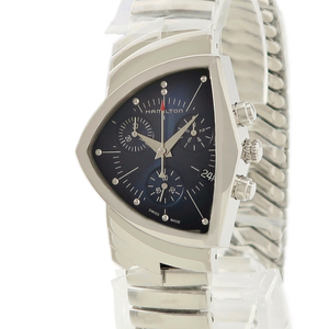 【3年保証】 ハミルトン ベンチュラ クロノ クォーツ H24432141 未使用 三角形 青 エルヴィス・プレスリー クオーツ メンズ 腕時計