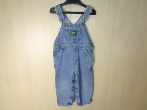 b1190◆Osh Kosh B’GOSH キッズデニムオーバーオール◆オシュコシュ ビゴッシュ サイズ3T インディゴ 綿100％ ベビー服 6D