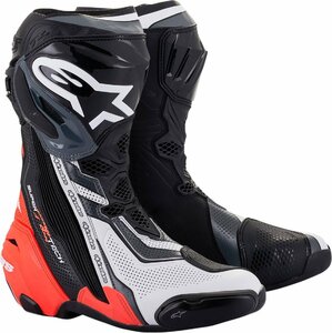 US 8 / EU 42 - ブラック/レッド/ホワイト/グレー - ALPINESTARS アルパインスターズ Supertech V ブーツ