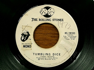 希少！PROMO 白ラベル盤！TUMBLING DICE MONO / STEREO THE ROLLING STONES ダイスを転がせ USオリジナル