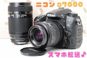 Nikon D7000★ハイエンドモデル♪ダブルズームレンズ♪スマホ転送OK♪高機能デジタル一眼レフカメラ★