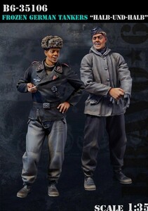 ブラボー6 B6-35106 1/35 防寒服のドイツ戦車兵(2体セット)