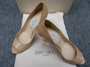 JIMMY CHOO ジミーチュウのウェッジソール パンプス　４０　オープントゥ