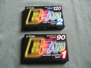 TDK カセットテープ BEAM1 90 BEAM2 120 計2本 未開封品
