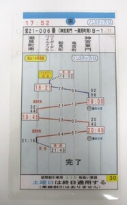 【5-10】名古屋市交通局　(名古屋市営バス)　スタフ　神宮東門〜潮見町南　バス放出品