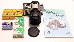 【保存用】APSフィルム7本 Canon EOS IX50 EF 22-55mm USM 電池付き フルセット Kodak Konica FUJIFILM 175枚分