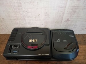 当時物　希少　SEGA　セガ　MD　MEGA DRIVE 2 メガドライブ MEGA-CD2 メガCD2 ゲーム機　レトロゲーム　HAA-2912 ジャンク 