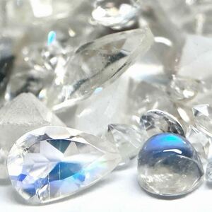 ■白系石おまとめ■m約100ct/20g重量約 ルース 裸石 宝石 ジュエリー jewelry ラブラドライト quartz ムーンストーン スモーキークォーツ