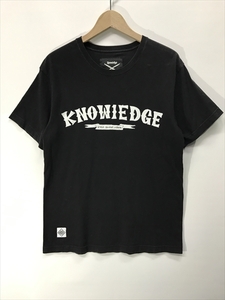 美品 Know1edge ロゴプリントTシャツ S ブラック 黒 ノウレッジ