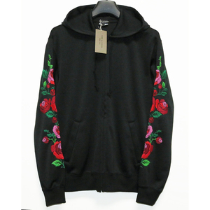 COMME des GARCONS HOMME PLUS 22SS 薔薇刺繍ポリジップパーカー M 新品 定価44,000円 コムデギャルソンオムプリュス