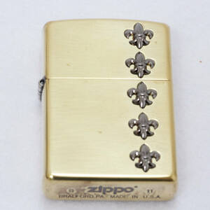 ☆新品・未使用・変色あり☆　Zippo　ジッポー　2BIM-5YURI　金色　ライター