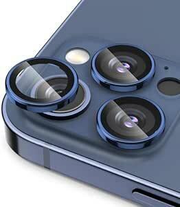 Podick カメラフィルム iPhone 15 Pro/15 Pro Max用 カメラカバー 9H強化ガラス アルミ合金製 アイ