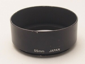 メーカー不明 メタルレンズフード 55mm 高さ 22.5mm 管10019