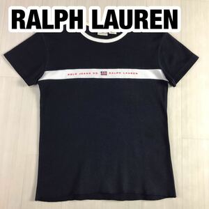 RALPH LAUREN POLO JEANS ラルフローレン ポロジーンズ 半袖Tシャツ M ビッグロゴ ワッペン プリント
