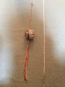 和玉 飾り玉 刺繍玉 吊し飾り玉 直径約8cm
