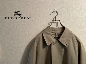 ◯ Vintage BURBERRY ステンカラーコート / バーバリー ノバチェック OLD ベージュ S Mens #Sirchive