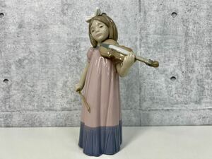美品【LLADRO リヤドロ バイオリンの少女】NAO 置物 陶器 人形 スペイン 