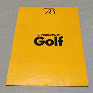 カタログ フォルクスワーゲン Golf/ゴルフ 1978 ゴルフⅠ