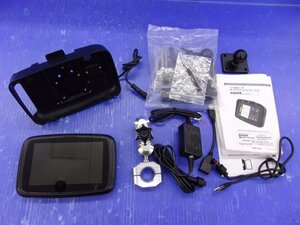 T【141】中古品 バイク用 防水 ポータブル ディスプレイオーディオ PDA-05B Bluetooth CarPlay対応 2輪 ナビ