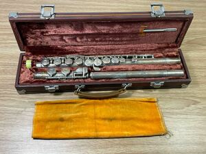 ■FR2111 現状品 フルート 管楽器 ケース付き メーカー不明 サビあり