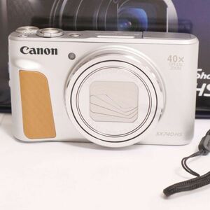 【新品】 CANON キヤノン PowerShot SX740 HS (SL) コンパクト デジタルカメラ Sz.F　シルバー 開封後 テスト撮影のみ　I4G00093_3#U
