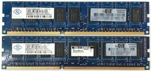 【2GB×2枚セット】 NANYA PC3-10600E 計4GB 2R×8 中古メモリー サーバー用 DDR3 ECC 即決 動作保証【送料無料】