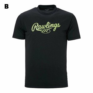 Rawlings ローリングス AST13S07 野球 スプリプトロゴ Ｔシャツ ブラック L