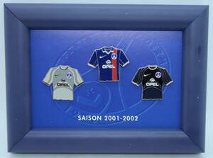 パリサンジェルマン/PSG 額入 ユニホーム 2001-2002 ピンバッジセット