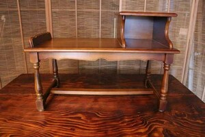 現代モノ木製サイドテーブル　古録展 送料別 Gサイズ　中古 品番S61251