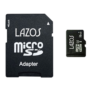 まとめ得 【20個セット】 Lazos microSDHCメモリーカード 16GB UHS-I CLASS10 紙パッケージ L-B16MSD10-U1X20 x [2個] /l