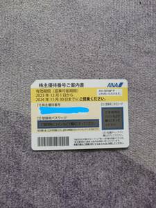 ANA株主優待券 2024年11月30日搭乗まで有効