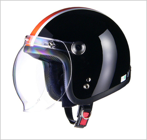 【リード工業】 BARTON BC-10 ジェットヘルメット ブラック×オレンジ