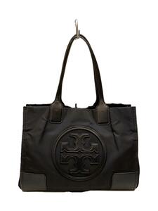 TORY BURCH◆ハンドルダメージ/トートバッグ/ナイロン/BLK