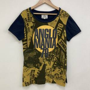 vivienne westwood ANGLOMANIA 総柄 半袖 Tシャツ 羊 地球儀 レディース ネイビー 38サイズ アングロマニア カットソー archive 3060033