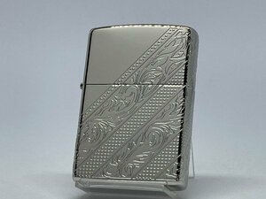 送料無料 ZIPPO[ジッポー]4面連続加工 ARABESQUE DESIGN アラベスクデザイン プラチナメッキ 2PT-LUXURYCUT