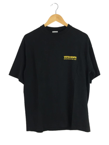 VETEMENTS◆VETEMENTS/Tシャツ/S/コットン/BLK