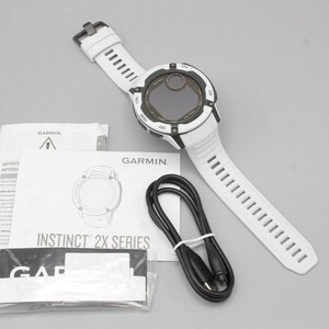 【美品】GARMIN Instinct 2X Dual Power 010-02805-42 Whitestone スマートウォッチ インスティンクト ガーミン 本体