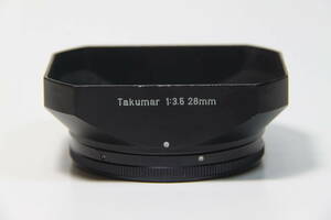 home4-3《送料無料 外観△使用◎》 Super Takumar 28mm F3.5 SMC Takumar 28mm F3.5 ペンタックス 金属製角型レンズフード