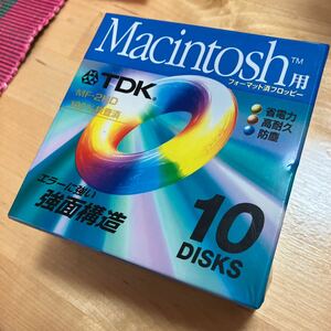 未開封 TDK Macintosh用 フロッピーディスク 10枚入りフォーマット済 MF2HD-MCX10PS