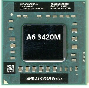 AMD A6-3420M 1.5GHz 4MB 400MHz DDR3-1333 35W AM3420DDX43GX