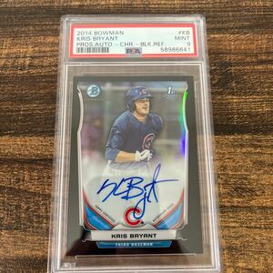 2014 BOWMAN CHROME KRIS BRYANT BLACK REF AUTO/99 PSA9