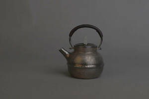 時代 純銀製 北村静香造 玉摘 砲口 湯沸 工芸品 古美術品 銀瓶 煎茶道具