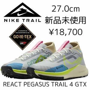 GORE-TEX 27.0cm 新品 NIKE REACT PEGASUS TRAIL 4 GTX リアクト ペガサス トレイル ゴアテックス トレランシューズ トレイルランニング