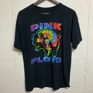 LIQUID BLUE PINK FLOYD バンドTシャツ 半袖 Tシャツ プリントTシャツ 黒 古着 M