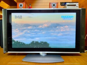 ◇美品◇日立 HITACHI 37インチ プラズマテレビ ハイビジョンHDDレコーダー内蔵 リモコン付　引取限定 W37P-HR9000