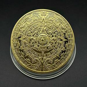 アステカカレンダー コイン マヤ文明 ;ZYX000382;