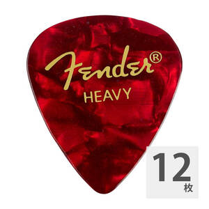 フェンダー ギターピック 12枚 セット ヘビー 351 Shape Premium Picks Heavy Red Moto Fender