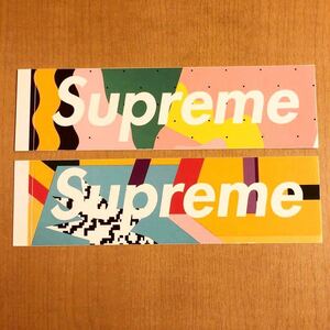 新品 SUPREME MENDINI BOX LOGO STICKER SET 2016 SS PINK ORANGE メンディーニ ボックスロゴ ステッカー セット